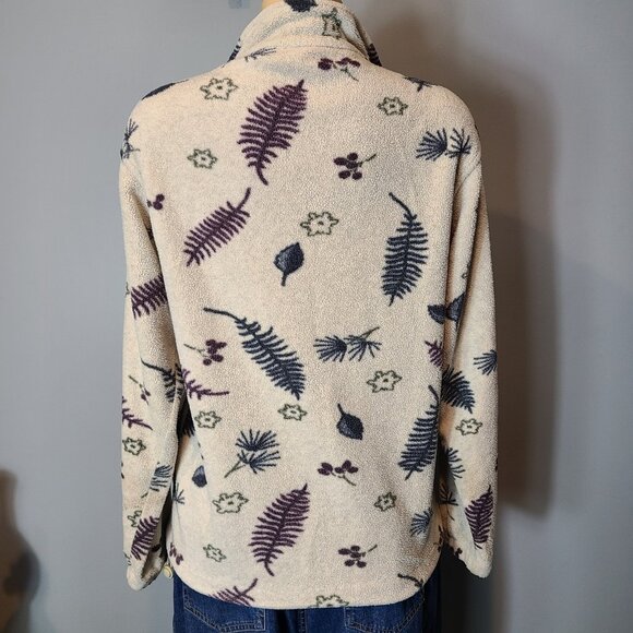 Vtg Northern Reflections Fleece Jacket Nature Cabin Logo Womens Sz Small 90s - Picture 6 of 10